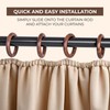 INANOSA Handcrafted Natural Rose Wood Curtain Rings with Hooks –