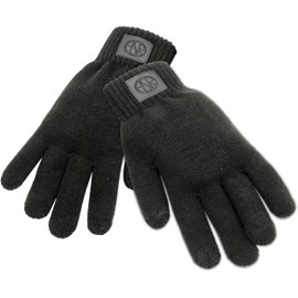 AS Roma ASR Leather Patch Knitted Gloves Black