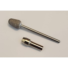 A+Elite BUD Genuine Diamond Bur 3/32" Stainless Steel Nail Reduction Drill Bit With Collet Compatible With Dremel Tool