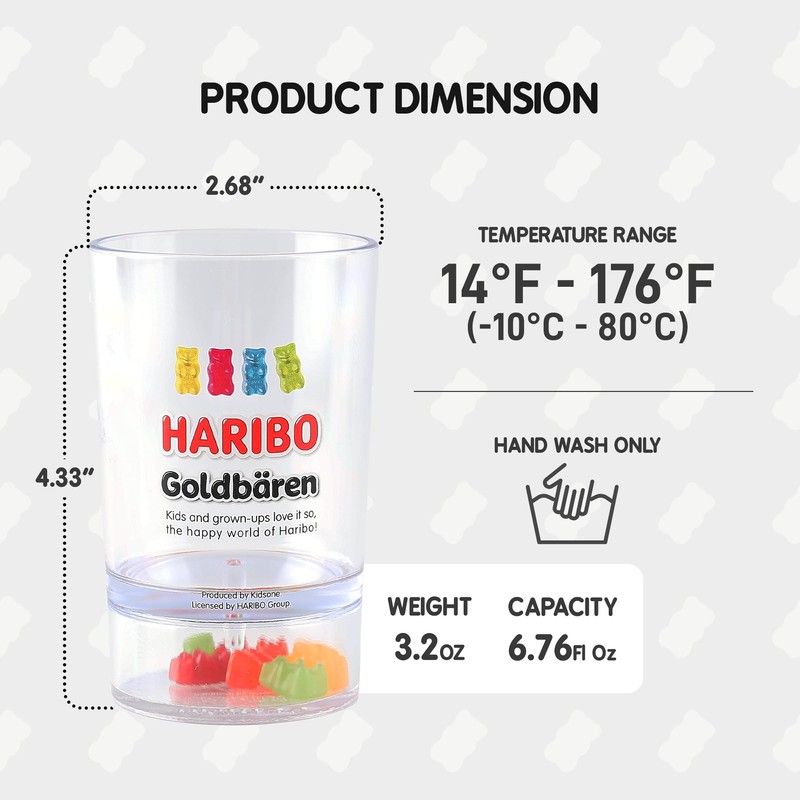 DO'HOME HARIBO Goldbear Cup - Funny Cup with Goldbear Charms