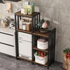 jarrvz 6-Tier Kitchen Bakers Rack, Freestanding Mini Fridge Stand Height