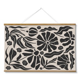 ARPEOTCY Extra Large Vintage Framed Wall Art, 36x54 Inch Colorful Wild Flowers Landscape Hanging Framed Wall Art Decor for Living Room Bedroom Office, Retro Rustic Home Decor Aesthetic