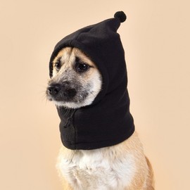 Pet Dog Christmas Balaclava - Funny Knit Hat LF2508 Free Size/M Size [Length 27-Width 21] Red 3ea