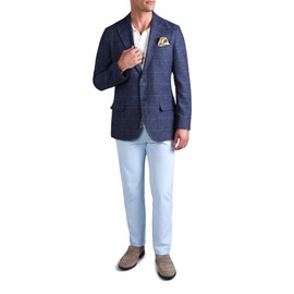 Haggar Men's JMH Premium Stretch Tailored Fit Sport Coat, Chambray-Regular