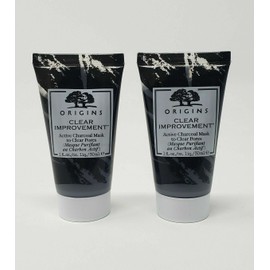 Origins 2 x ORIGINS Clear Improvement Active Charcoal Mask Travel size 1oz / 30ml Each