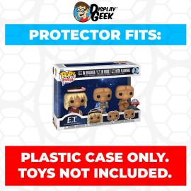 Pop Protector for 3 Pack E.T. in Disguise, Robe & Flowers Funko Pop