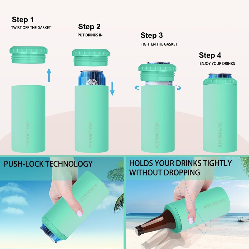 3 in 1 Slim Can Cooler for 12 OZ Skinny