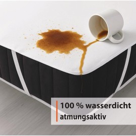 Arbascass Matratzenschoner - 100% wasserdicht, Oeko-TEX Standard 100 CLASS1, Baumwolle, atmungsaktiv, geräuscharm, 4 Eckgummis - ideal für Baby- & Kinderbett (100x200 cm)