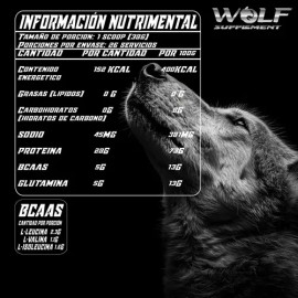 Proteína Whey Hs Hidrolizada Isolate Wolf 1kg 26 Servicios                                                                                            