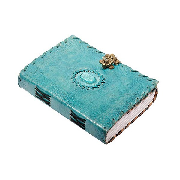 Tuzech Leather Journal Large Writing Notebook - Handmade Leather Bound