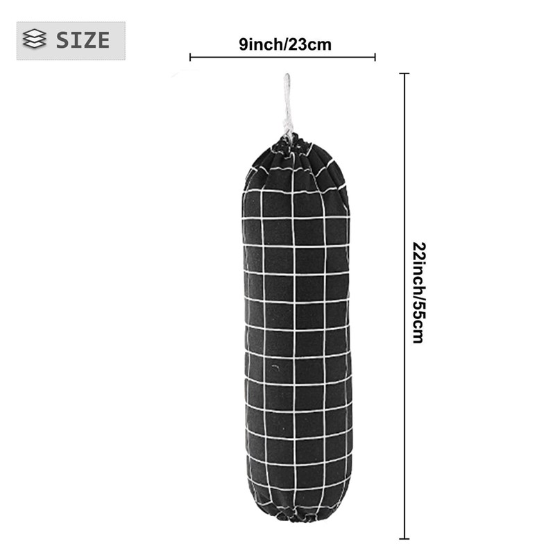 Plastic Bag Holder Organizer, Large Grocery Bag Storage Dispenser Washable