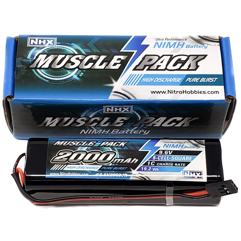 NHX Muscle Pack 9.6V 2000mAh 8-Cell Nimh Square Transmitter Battery