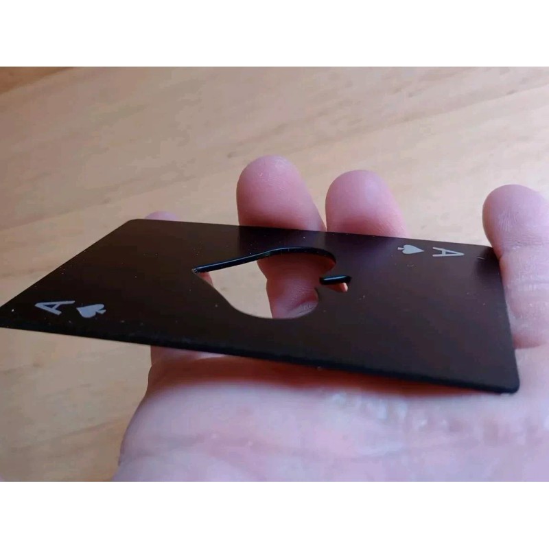 Ace Of Spades Metal Card Bottle Opener Poker Deck Gamble