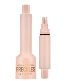 Freckle Stamp with 5 Point Precision Stamp Head, Natural Looking Faux Freckle Stamp Waterproof Fake Freckle Stamp Pen, High Pigment Long-Lasting Lifelike Sunkissed Pencil Tool Makeup (02# Medium)