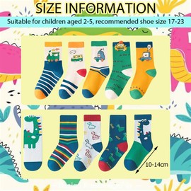 DKDDSSS 10 Pairs Toddler Socks, Boys Socks, Kids Sock, Sockss for Kid 1-5 Years Old, Soft Breathable Sock for Toddlers Kids Boys Girls