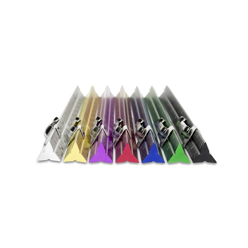 Alumicolor Aluminum Architect Pocket Scale With Clip, 6IN, Purple