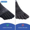 KWUKOTY 4 Pairs COOLMAX CORE Toe Running Ankle Socks -