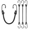 Gjinxi 4PCS Small Bungee Cords with Hooks, 12 Inches Heavy