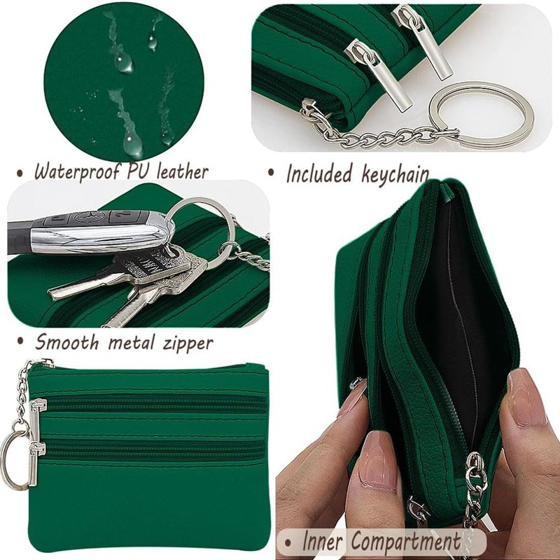 Women's Genuine Leather Coin Purse Mini Pouch Change Wallet with