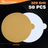 SPEEDWOX 50PCS 6" Gold PSA Sanding Discs, 320 Grit Aluminium