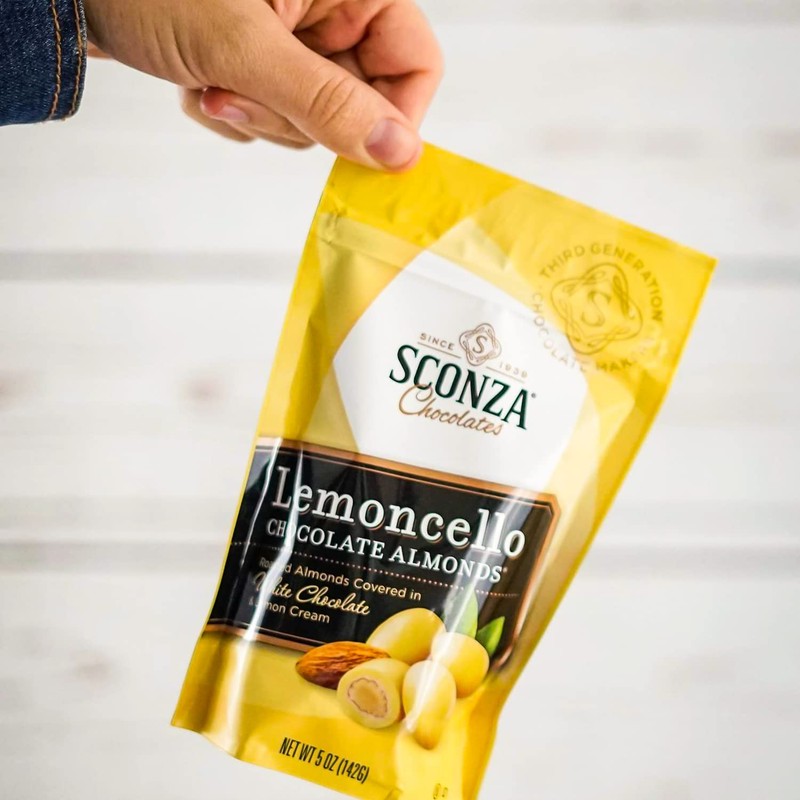 Lemoncello Chocolate Covered Almonds Brought to you by Nutic, Produced