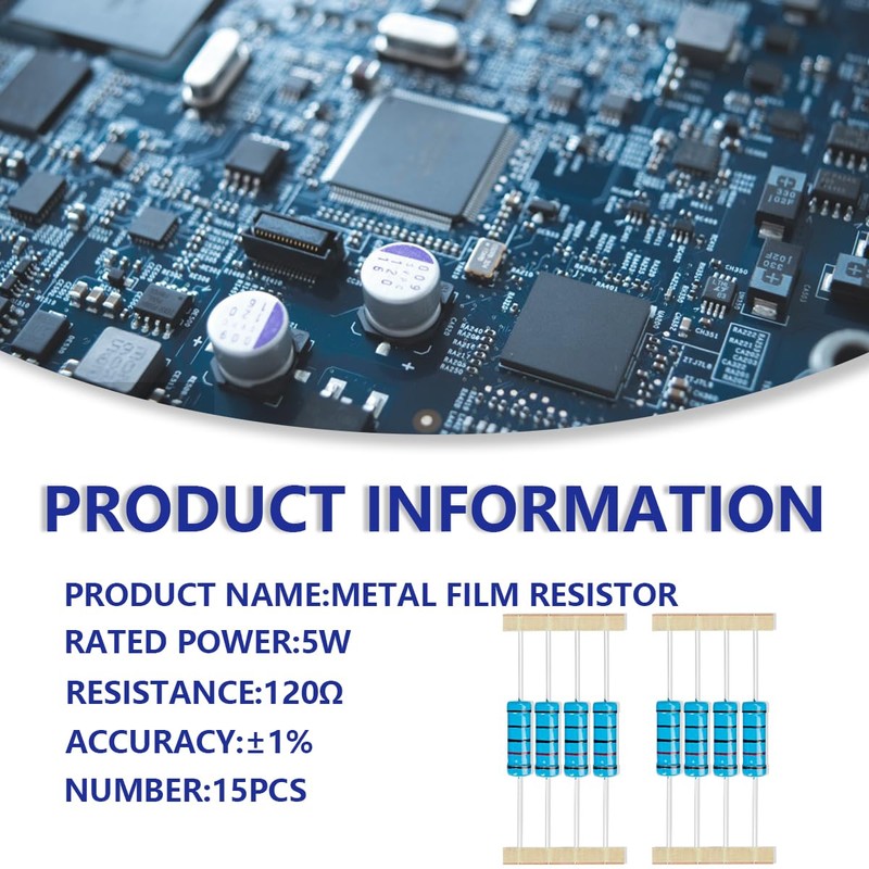 Innfeeltech 5 W 1% Tolerance 120 Ohm Metal Film Resistor