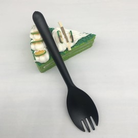 100 Count 5.5" Disposable Cutlery Spork Solid & Durable, Safe Healthy Non-toxic for Daily use, Parties, Restaurant (Black)