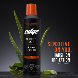 Edge Shaving Gel for Men, 9.5oz, 2 Pack Mens Shave Gel with Aloe, Mens Shaving Cream Sensitive Skin Shave Gel - Moisturizes, Protects, and Soothes