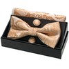 Jemygins Paisley Bow Tie, Men’s Pocket Handkerchief and Cufflinks Set