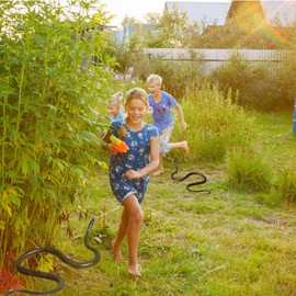 VisTapex Snake Prank with String Clip,Golf Snake Prank,Clip On Snake Prank,Rubber Snake,Snake Prank with String,Prank Snake Toy,Realistic Rubber Snake P-Rank Toy,Snake Toy （1.2m）