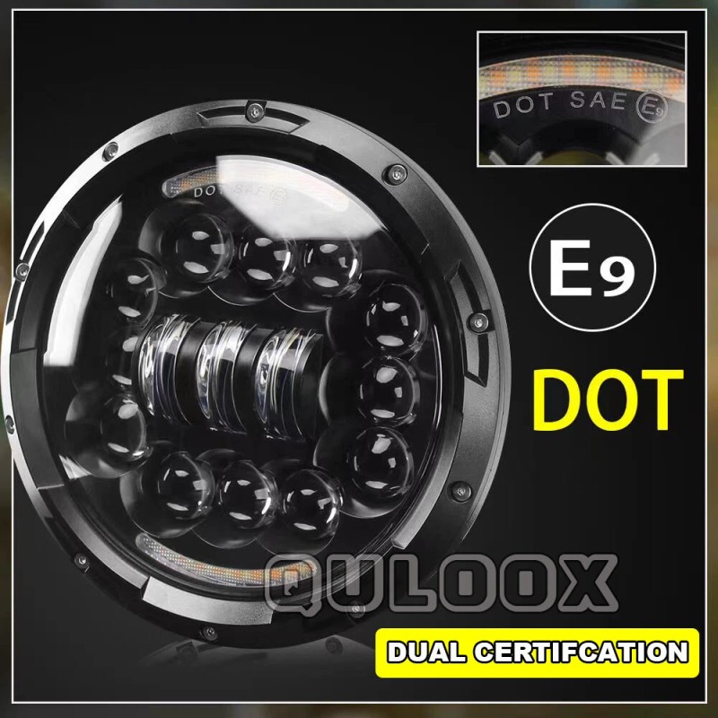 QULOOX FOR Chevy C10 K10 K20 1975-1980 Pair 7" Round