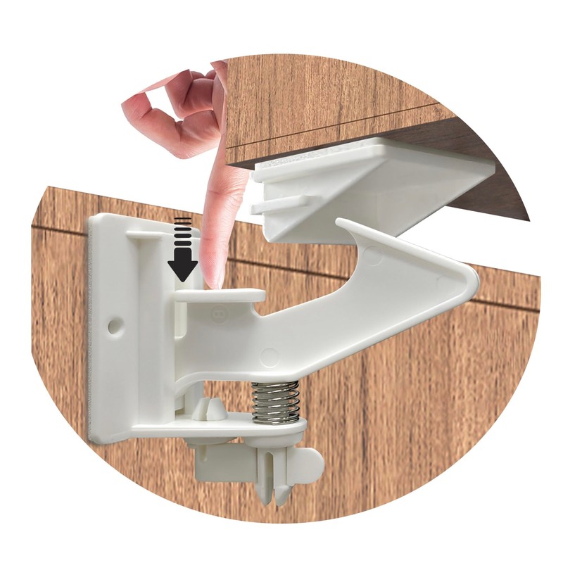 Vmaisi 12 Pack Cabinet Locks Child Safety Latches - Baby