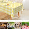 Mulbozy 2 Pcs Yellow and White Checkered Tablecloth, 54 ×