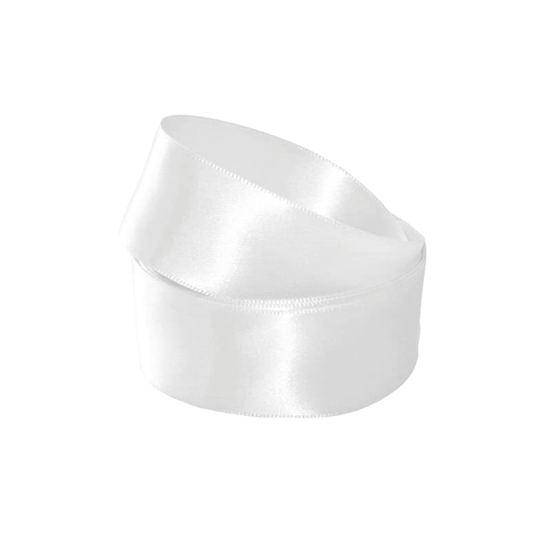 White Satin Ribbon - 50mm Wide - 3 Meters -