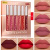 Sigaitwax Long-Lasting Matte Liquid Lipstick Set - 6 Waterproof Shades,