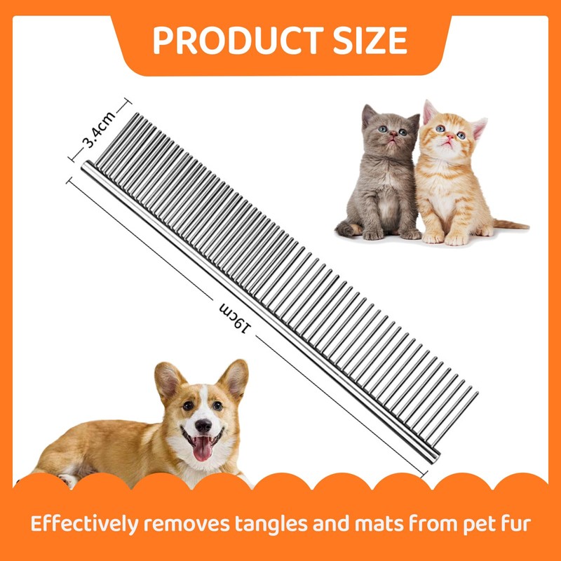 SDKZBFC 2 Pack Stainless Steel Combs, Fine Tooth Grooming for