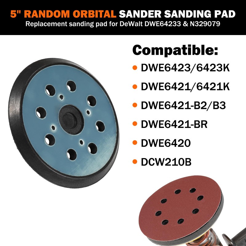 Avresecie 5 in Random Orbital Sander Replacement Pad for DeWalt