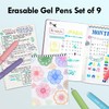 Xipan Erasable Gel Pens 9-Pack, Fine Point 0.6mm Twist Retractable