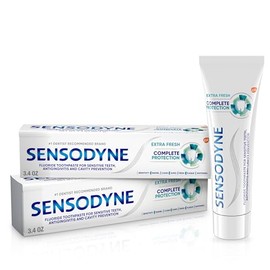 Sensodyne Complete Protection Sensitivity Toothpaste for Sensitive Teeth, Extra Fresh, 3.4 ounces (Pack of 2)