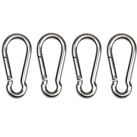 Snap Hook，Carabiner Clip，Premium 304 Stainless Steel Carabiner，Snap Hook Heavy Duty M8x80mm （4pcs）