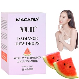 YUII Dew Drops Vitamin E Glow Serum with Watermelon and Niacinamide for Bright and Even Skin (Japanese Recipe)                                        