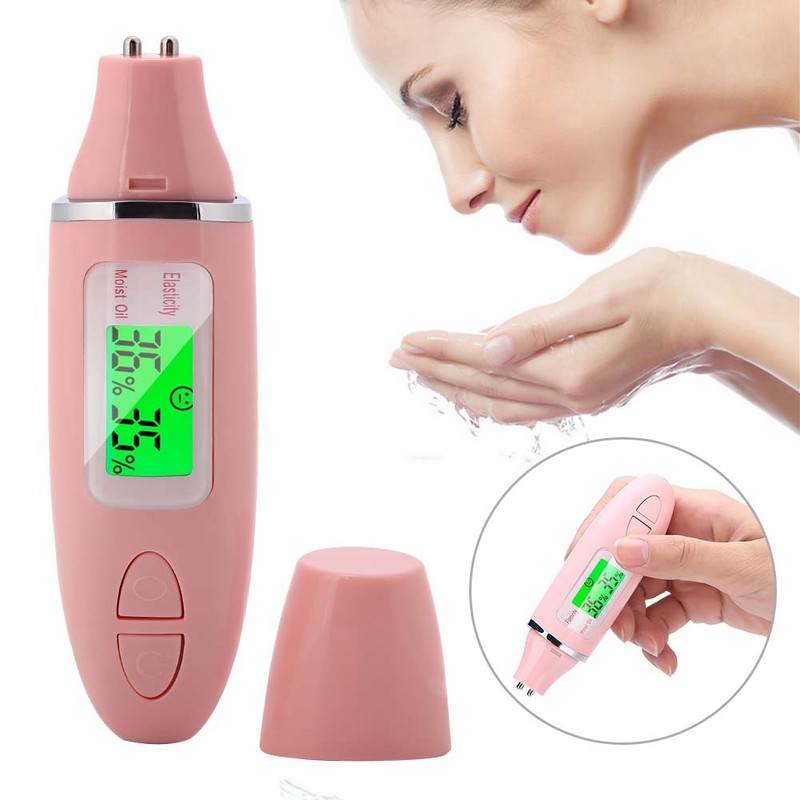 Portable Digital LCD Display Precision Skin Sensor Tester Face Moisture