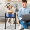 Adjustable Dog Bowl Stand，Width7-10.7 Inches, Height 9.8-13.4 Inches, Sturdy Square