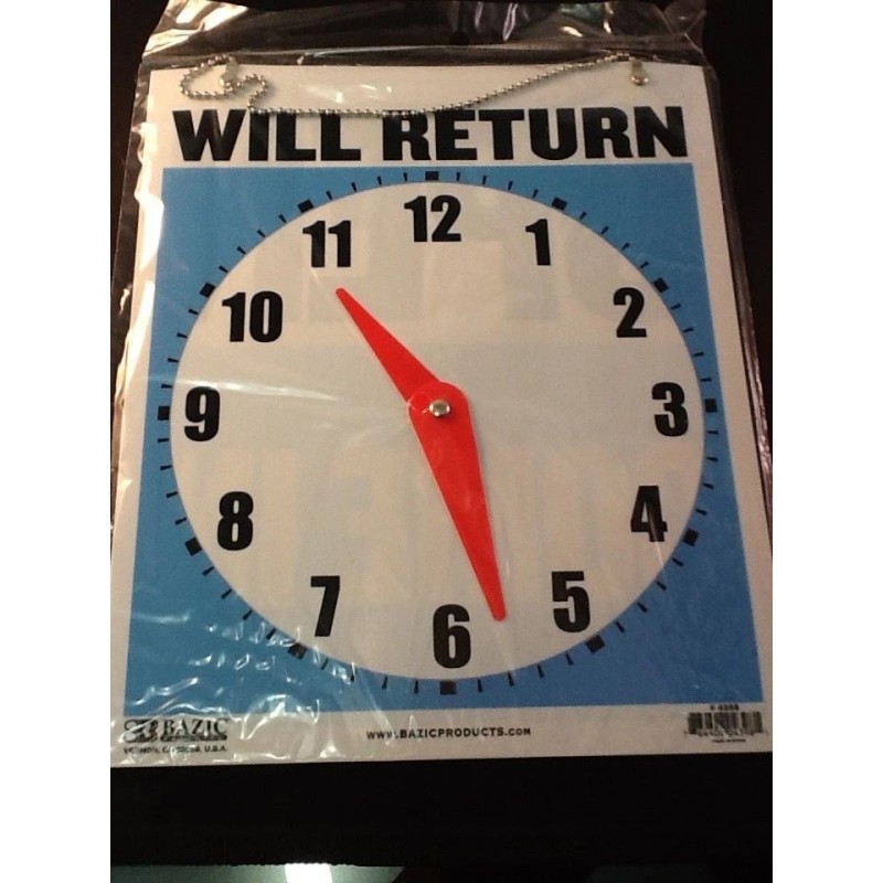 2 Open Closed Sign Chain 2 sided 9" X 7.5