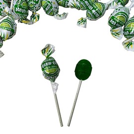 Chams Gum Pops 2 Lbs Sour Apple Only Lollipop Suckers, 32 Oz Individually Wrapped Delicious Fresh Pops (Packaging Might Vary)