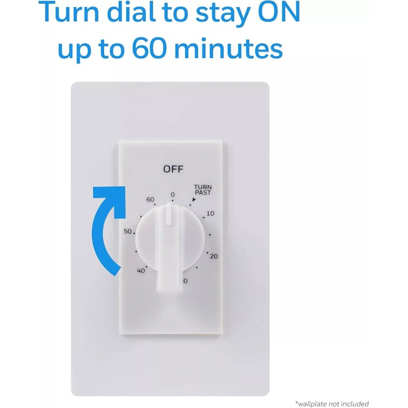 Honeywell In Wall Spring Wound Timer 60 Minute Countdown For