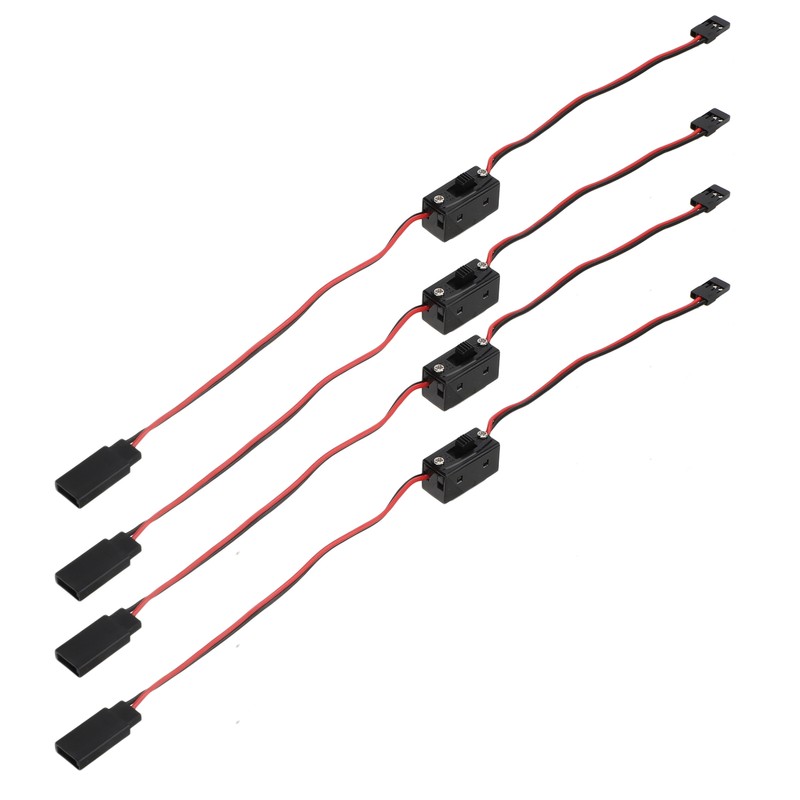 4Pcs RC JR Style Power On Off Switch Versatile Sturdy