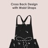 Surblue Cross Back Aprons for Women with Pockets Cute Japanese