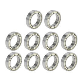 ACROPIX 6804ZZ Deep Groove Ball Bearings P5 20x32x7mm Lubricated Bearings Double Metal Seal Silver Tone Scooter Skateboard Wheel - Pack of 10