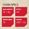 Oregon 25AP076EC Saw Chain for 14" (35cm) Guide Bar